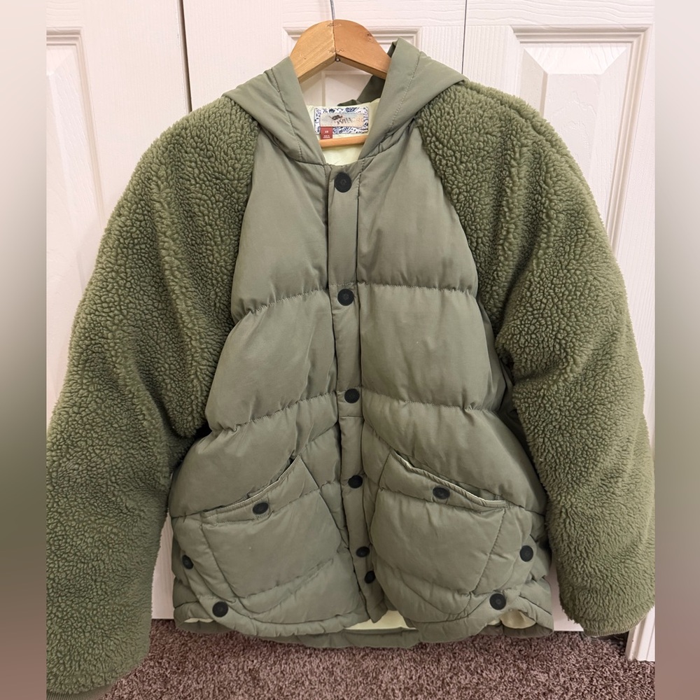 Anthropologie Pilcro Swing Puffer Jacket. Oversized Green Warm XS - Picture 6 of 7